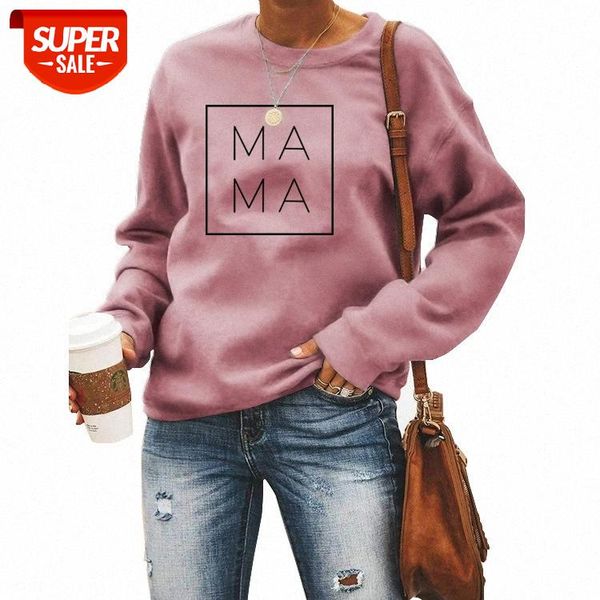 

independent stand letter printing casual long-sleeved sweater women #xy4e, Black