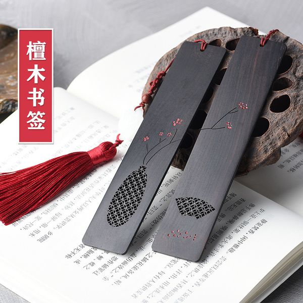 

souvenir ebony bookmark silver gold creative gift lotus lettering