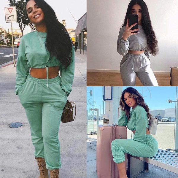 

women's tracksuits 2021 summer printed casual two-piece suit sportswear shirt + cycling trousers jogger 2 pieces, Gray