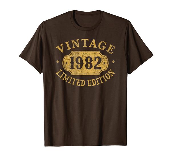 

1982 37 years old 37th b-day limited birthday gift t-shirt, White;black