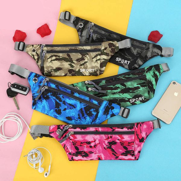 

2021 summer waist packs women sports man waterproof chest bag ladies camouflage belly belt s
