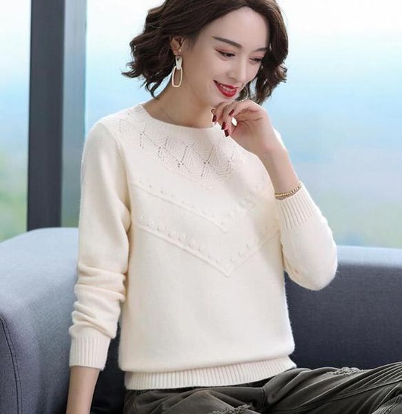 

women's sweaters ladies loose sweater long sleeve, White;black