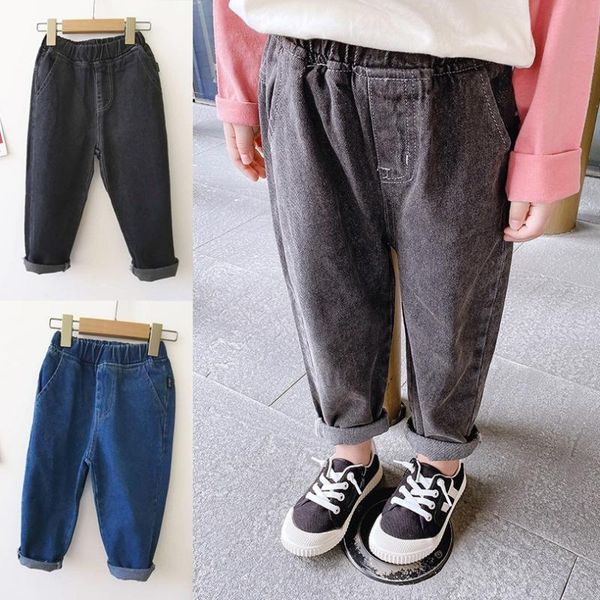 

toddlers kids boys girl fashion casual pant baby long pants trousers bottoms distinctive design soft and breathableÂ· jeans, Blue