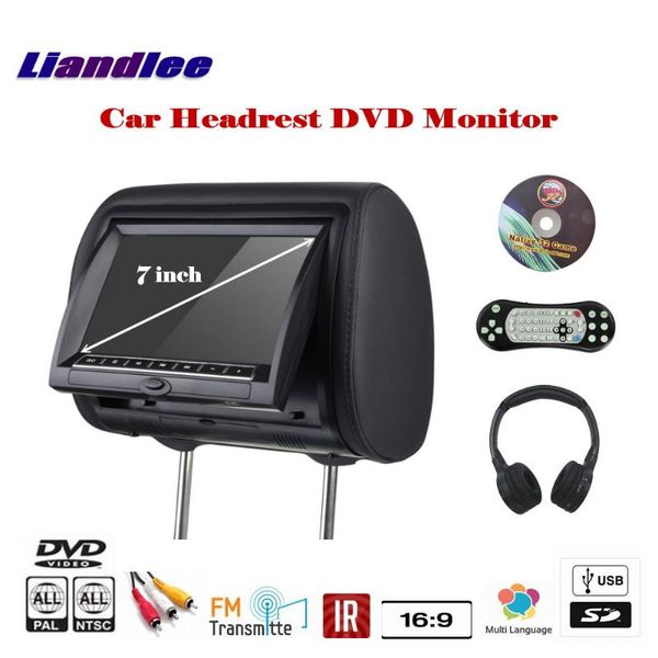 

car video 7 " headrest head rest restraints pillow tft led monitor screen / dvd game player back seat multimedia system