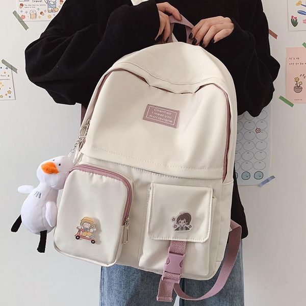 

fashion waterproof women backpack cute student bookbag for teen girls school bag kawaii nylon rucksack travel mini