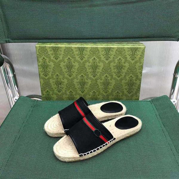 

man and women fashion non slippers thick bottom couple flip flops linen slip-on home slipper designer shoes bowtie summer high quality, Black
