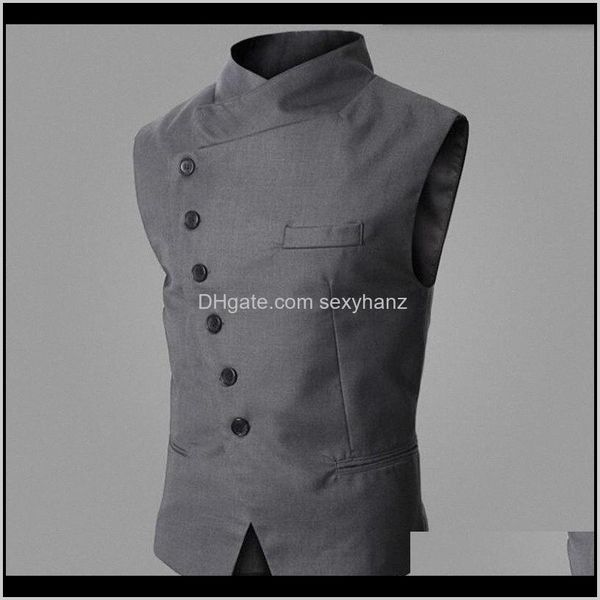 

vests outerwear & coats clothing apparel drop delivery 2021 casual jacket mens shoulder sleeveless vest suit xgno# titzb, Black;white