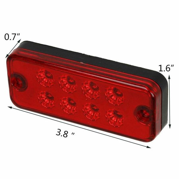 

emergency lights lamp side marker parts red truck trailer lorry waterproof 1000k