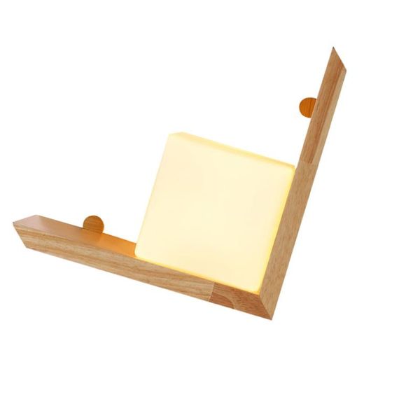

wall lamp 1pc wooden rack light home unique living room brown