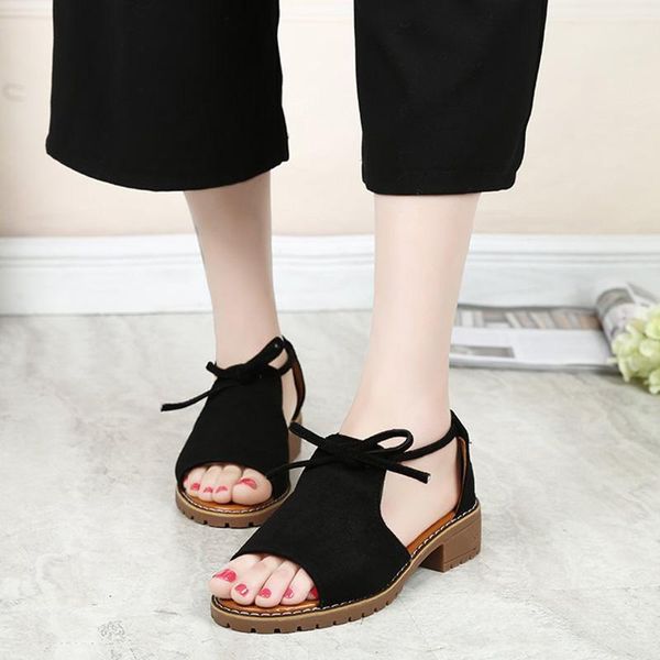 

summer women shoes flat casual sandals ladies beach a765, Black