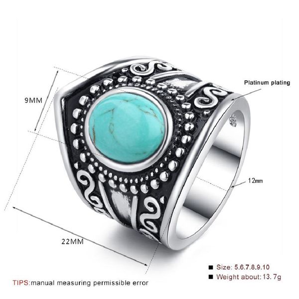 

cluster rings supply of jewelry and accessories bohemian round turquoise men women high quality, Golden;silver
