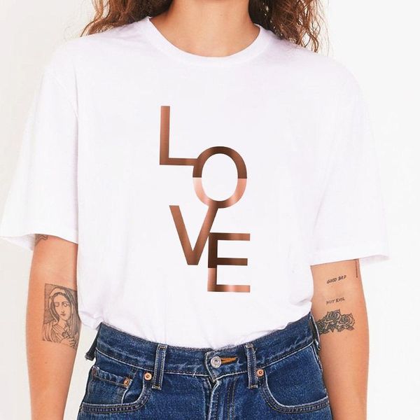 

women's t-shirt women 90s summer white t shirt cartoon love printed simple ladies tee basic shirts graphic female clothes t-shirts