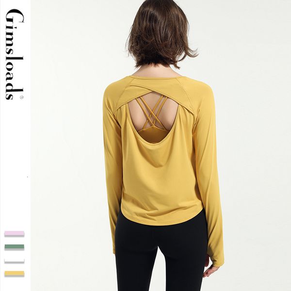 

temperament quick drying yoga fashion beautiful back long sleeve net red fitns cloth women, Gray