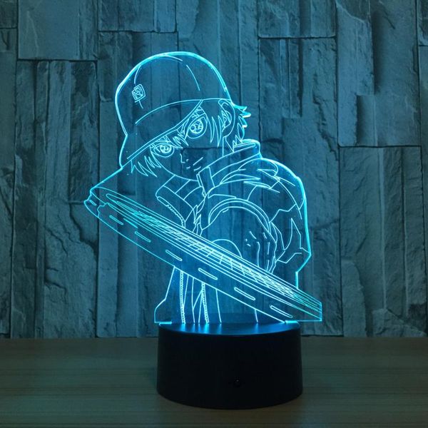 

night lights tennis prince 3d light led 7 color changing hat boy table lamp instruments furnishing bedroom as gift