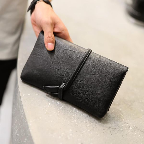 

wallets tidog korean male handbag trend retro fashion long wallet, Red;black