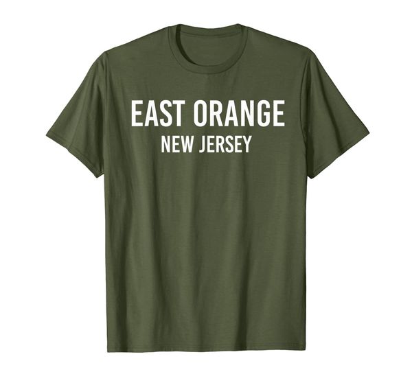 

east orange new jersey nj usa patriotic vintage sports t-shirt, White;black