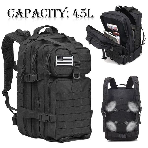 

large capacity men army military tactical backpack 3p softback outdoor waterproof bug rucksack hiking camping hunting bags