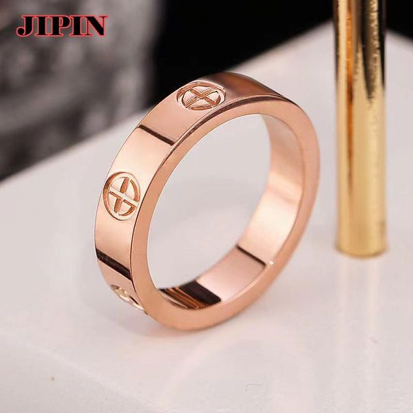 

wedding rings trendy cross stainless steel zircon ring with stone for woman girl men couple b01216, Slivery;golden