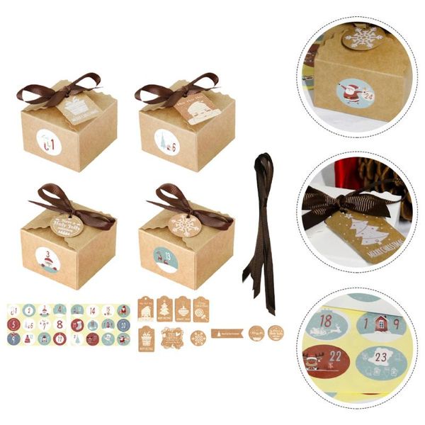 

gift wrap 1 set xmas kraft paper sweets boxes party vintage diy wrapping box
