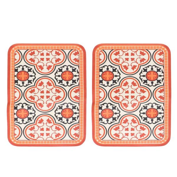 

mats & pads 2pcs table placemat leather nordic style waterproof western food