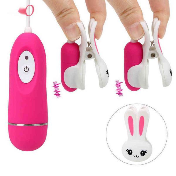 Nxy Eggs Clip per capezzoli Massaggio al seno Vibratore g Spot Morsetti intimi 10 velocità Giocattoli sessuali per donne Stimolazione clitoridea Negozio 1224