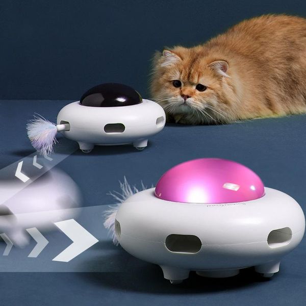 

pet supplies smart ufo toys interactive cat's accessories games automatic cat feather puzzle toy electric funny kitten