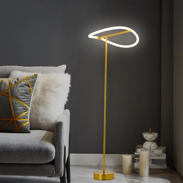 

postmodern golden white minimalism led lamp light floor for bedroom lamps