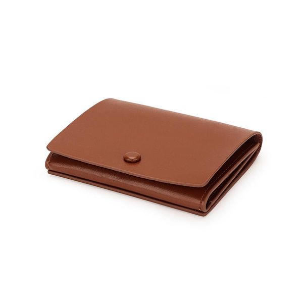 

card holders 2021 cowhide holder, large capacity, leather lady multi-card slot, short holder, Brown;gray