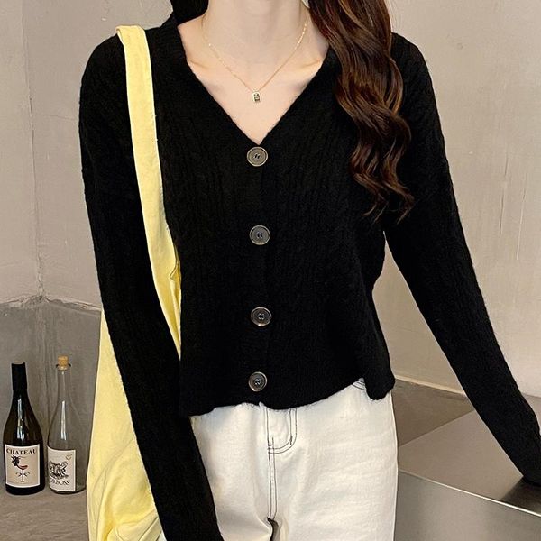 

women's knits & tees real s autumn and winter korean style lazy loose v-neck, White