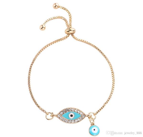

2020 Turkish Lucky Blue Crystal Evil Eye Bracelets For Women Handmade Gold Chains Lucky Jewelry Bracelet Wo jllDBv carshop2006, Golden;silver