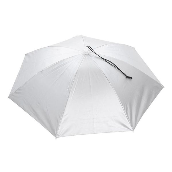 

outdoor hats foldable umbrella cap fishing tools head hat anti-rain sun shade for, Black;white