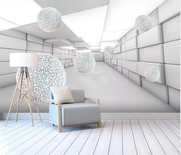 

wallpapers custom any size abstract space 3d sphere mural wallpaper bedroom living room background home decor waterproof
