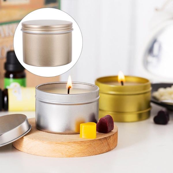 

gift wrap 5pcs 100ml christmas candy storage tins tea candle holder metal boxes