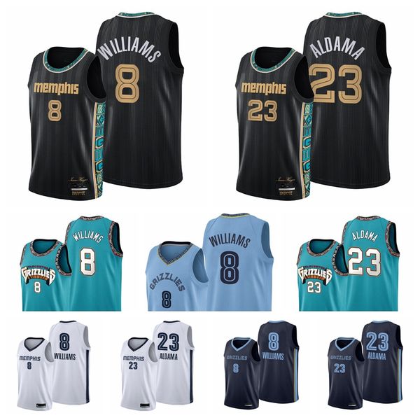 

2021 draft ziaire williams 8 santi aldama 23 basketball memphisgrizzliesmen white jersey edition city, Black;red