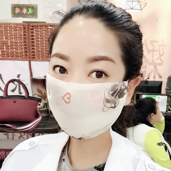 

silk sunscreen mask neck protection washable women's face in summer
