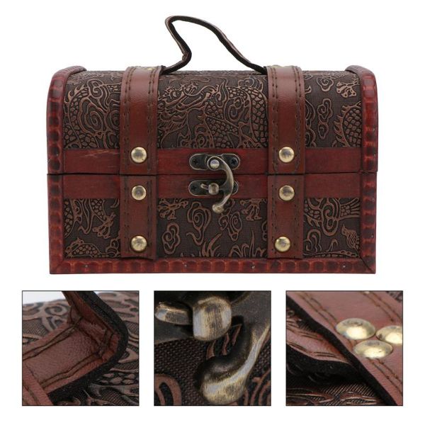 

storage bags 1pc wooden po prop retro adornment home decorative box jewelry case