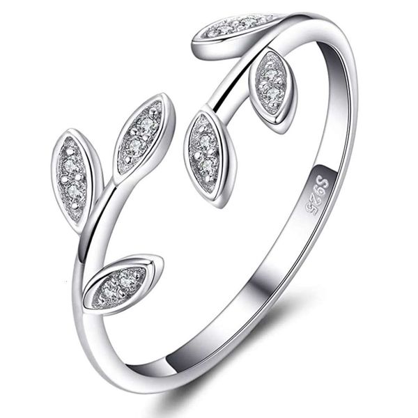 

olive branch s925 sier ring leaf, Silver