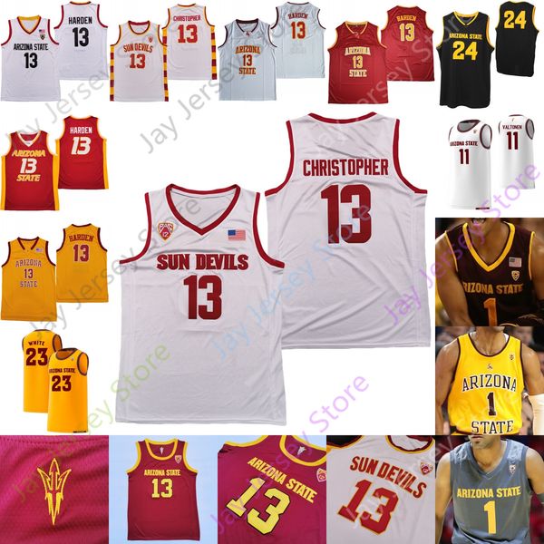 

arizona state sun devils asu basketball jersey ncaa college jalen graham jay heath enoch boakye micah burno taeshon cherry pavlo dziuba jael, Black;red