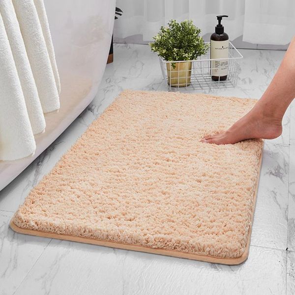 

bath mats home coral fleece washable non-slip memory foam rug mat colorful soft bathroom carpet kitchen floor decor 11 colors