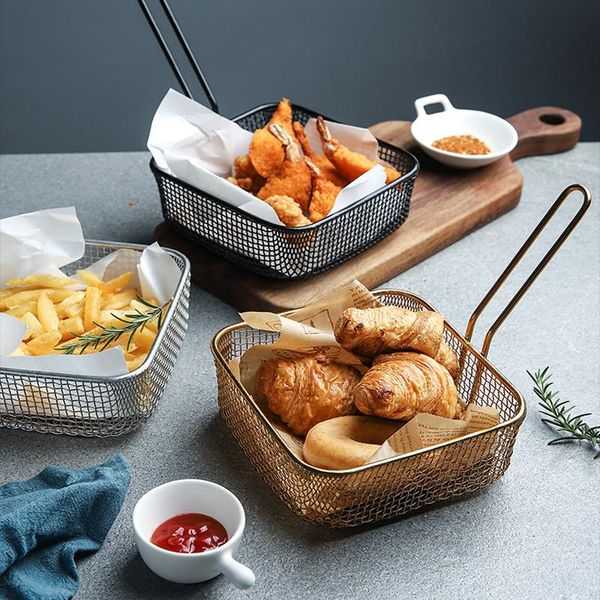 

portable stainless steel french fries basket fryer colander cooking utensils kitchen tool accessories colanders & strainers