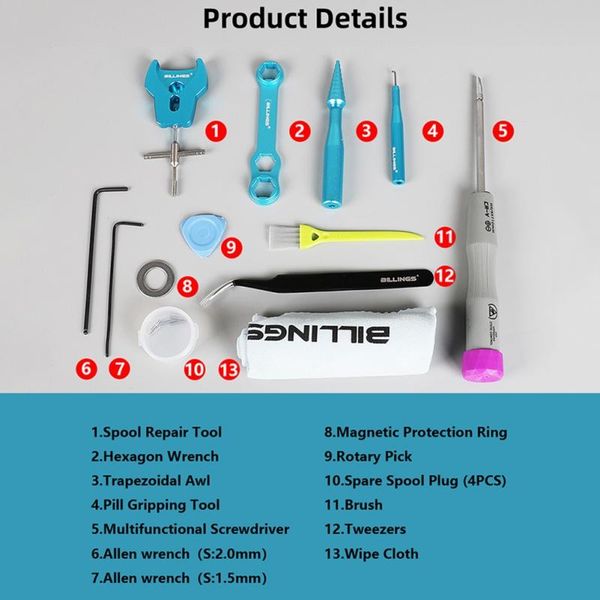 

bait fishing reel repair kit combination maintenance tool spool disassembly handle split gear accessories