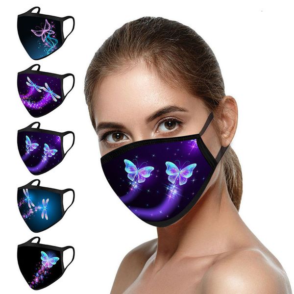 

masks dust proof black printing ear 3d printing butterfly dragonfly washable