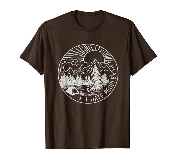

i hate people camping lovers t-shirt, White;black