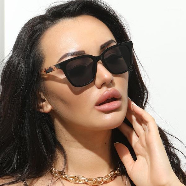

sunglasses fashion square women vintage glasses frame trending black green eyewear men shades uv400 sun, White;black