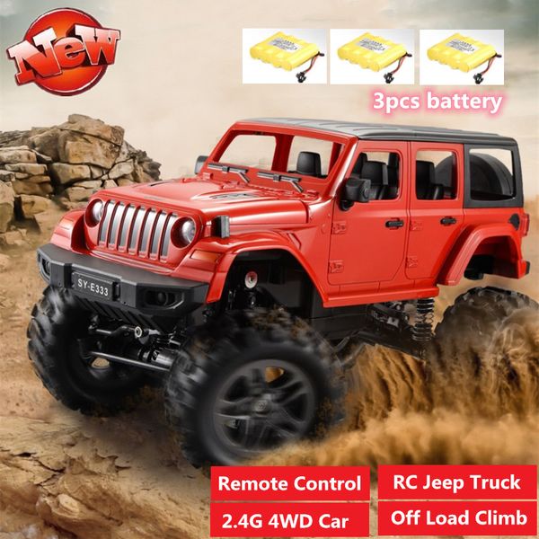 

2.4g remote control suv truck model land rovers defender car off load climb electric charging car with 3pcs battery
