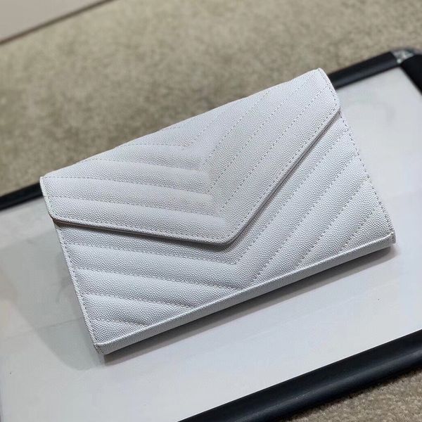 

luxury designer wallet high-quality leather white bag women's outdoor shopping wallets classic version thread purse card holder