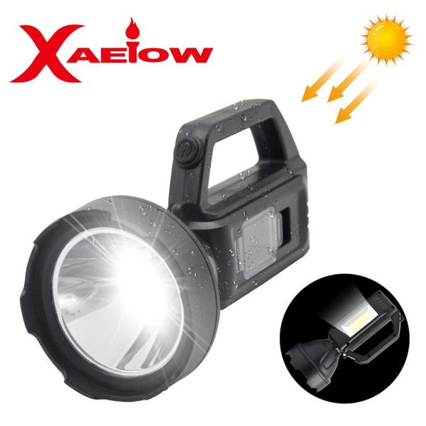 

strong bright p50 portable fishing with solar/cob side light 4speeds searchlight usb recharge working lamp lanterns
