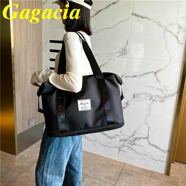 

evening bags gagacia woman large capacity shoulder nylon short distance travel portable boarding bag for women folding handbag tote