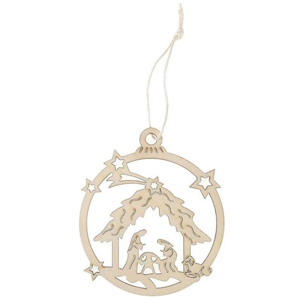 

christmas decorations wood chip hollow snowflakes tree crafts holiday home