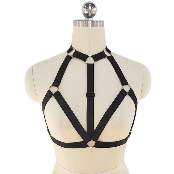 

hanging neck hollowed out stage performance clothes dew milk lingerie, Black;white